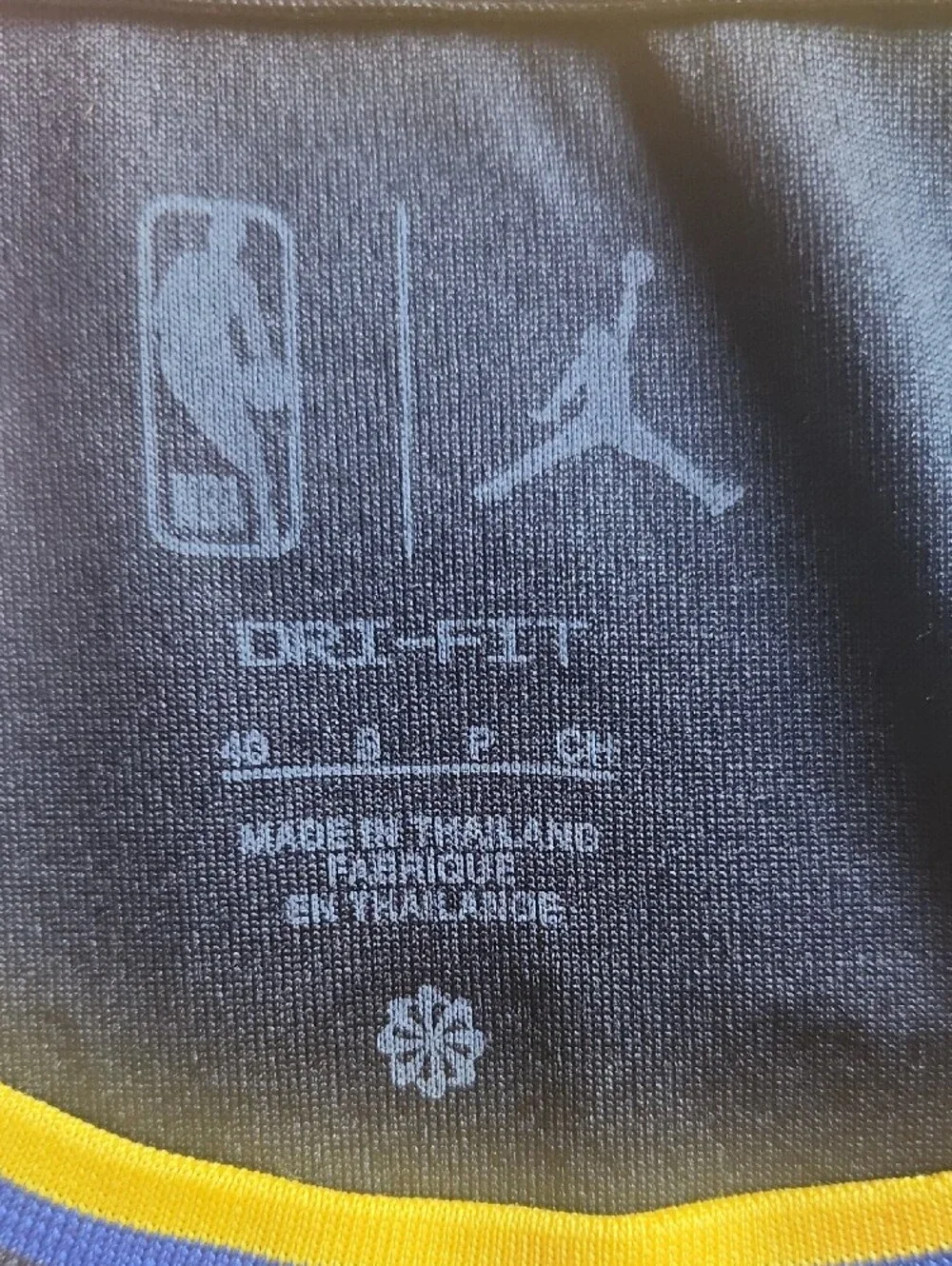 Jordan Golden State 30 Curry Black & Yellow Basketball Jersey